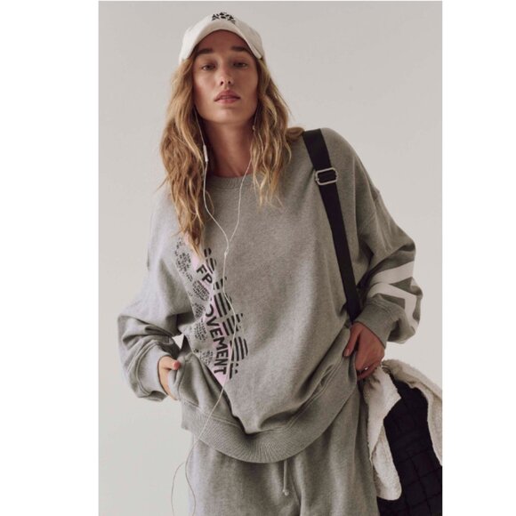 Fp Movement by Free People All Star Buti Logo Pullover Sweater Top - Picture 1 of 4